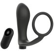 ADDICTED TOYS – PENIS RING WITH REMOTE CONTROL ANAL PLUG BLACK RECHARGEABLE