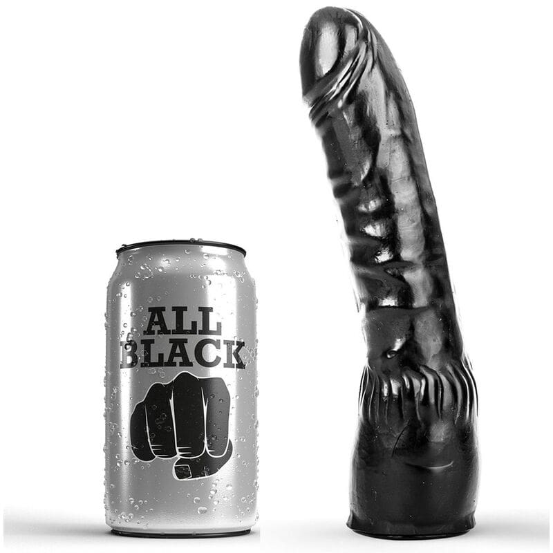 ALL BLACK – DILDO BLACK REALISTIC 20 CM