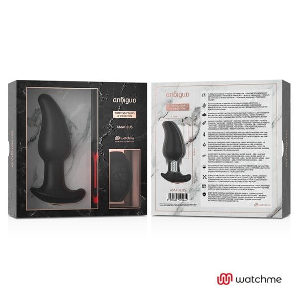 ANBIGUO - WATCHME REMOTE CONTROL ANAL PLUG VIBRATOR WITH ROTATION OF AMADEUS PEARLS 4