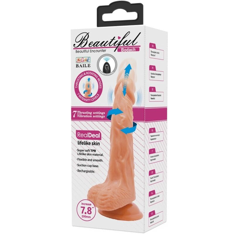 BAILE – REALISTIC VIBRATOR WITH REMOTE CONTROL SUCTION CUP 10