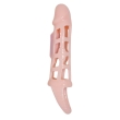 BAILE – PENIS EXTENDER COVER WITH VIBRATION AND NATURAL STRAP 13.5 CM
