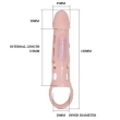 BAILE – PENIS EXTENDER COVER WITH VIBRATION AND NATURAL STRAP 13.5 CM 7