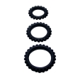 BAILE – TITAN SET 3PCS COCK RING BLACK 2.8 + 2.4 + 1.9 CM 3