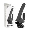 BASECOCK – REALISTIC BLACK REMOTE CONTROL VIBRATOR WITH TESTICLES 20 CM 3