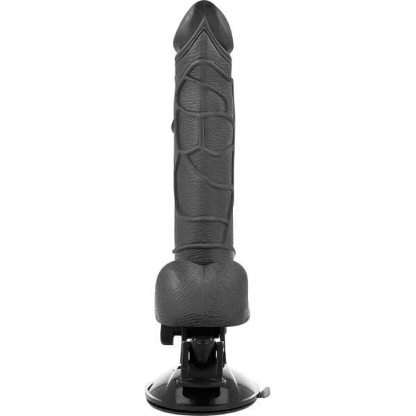 BASECOCK - REALISTIC VIBRATOR REMOTE CONTROL BLACK WITH TESTICLES 19.5CM 4