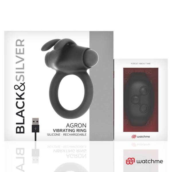 BLACK&SILVER - AGRON REMOTE CONTROL COCKRING WATCHME 7