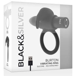 BLACK&SILVER - BURTON RING 10 VIBRATION MODES BLACK 2