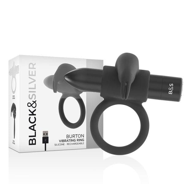 BLACK&SILVER - BURTON RING 10 VIBRATION MODES BLACK 4