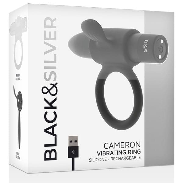 BLACK&SILVER - CAMERON BLACK RECHARGEABLE RING 2