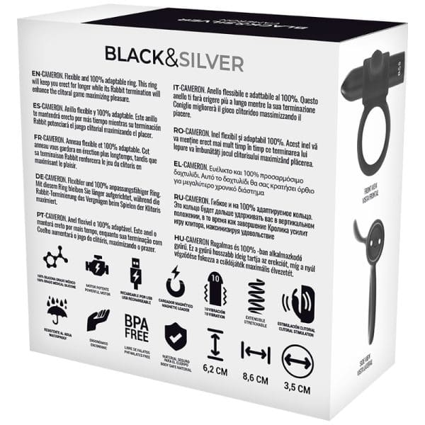 BLACK&SILVER - CAMERON BLACK RECHARGEABLE RING 3