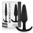 BLACK&SILVER – HANSEL SILICONE ANAL PLUG WITH SMALL HANDLE 2