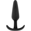 BLACK&SILVER – HANSEL SILICONE ANAL PLUG WITH SMALL HANDLE