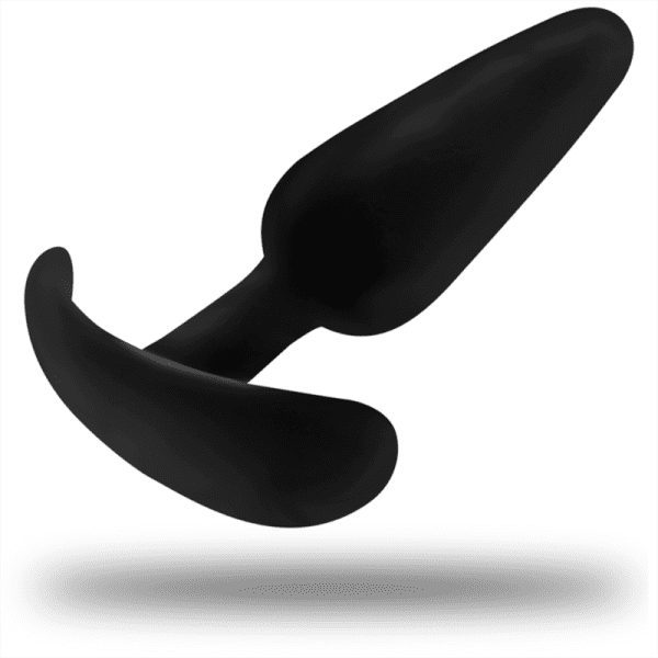 BLACK&SILVER - HANSEL SILICONE ANAL PLUG WITH SMALL HANDLE 3