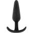 BLACK&SILVER - HANSEL SILICONE ANAL PLUG WITH SMALL HANDLE