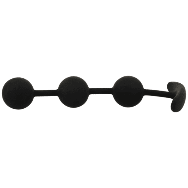 BLACK&SILVER - HARRY ANAL ROSARY 3 SILICONE SPHERES 14 CM 4