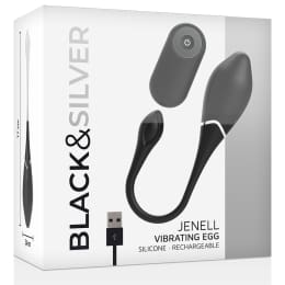 BLACK&SILVER - JENELL RECHARGEABLE VIBRATING EGG 2