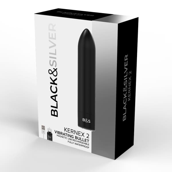 BLACK&SILVER - KERNEX 2 BLACK VIBRATING MAGNETIC BULLET 5