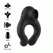BLACK&SILVER – SILICONE VIBRATOR RING 3 MOTORS RECHARGEABLE BLACK