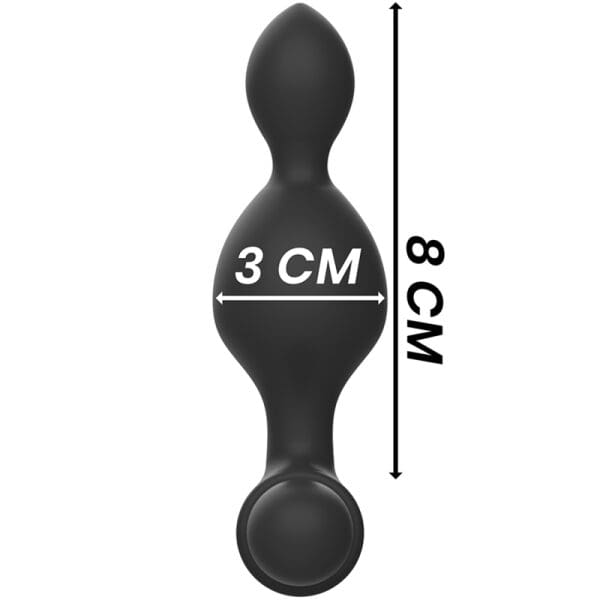 BLACK&SILVER - TUCKER SMALL SILICONE ANAL PLUG REMOTE CONTROL 6