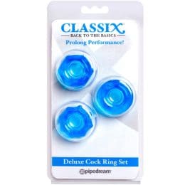 CLASSIX - SET OF 3 RINGS BLUE PENIS 2