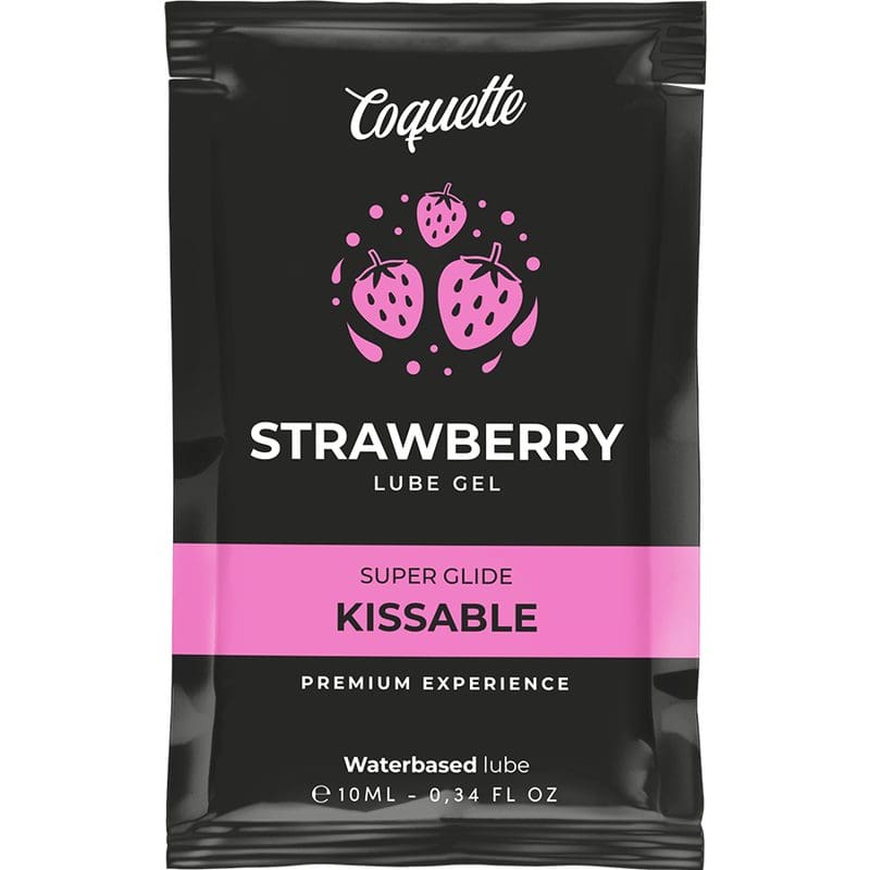 COQUETTE COSMETICS – STRAWBERRY WATER BASED KISSABLE LUBRICANT POCKET 10 ML