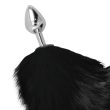 DARKNESS – SILVER ANAL PLUG 8 CM WITH BLACK TAIL 3