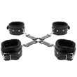 DARKNESS – LEATHER HANDCUFFS FOR FOOT AND HANDS BLACK 5