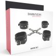 DARKNESS – LEATHER HANDCUFFS FOR FOOT AND HANDS BLACK 9