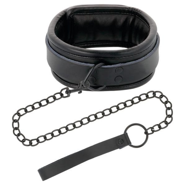 DARKNESS - BLACK LEATHER HANDCUFFS AND COLLAR 4