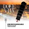 DOLCE VITA – RECHARGEABLE VIBRATOR SIX BLACK 7 SPEEDS 4
