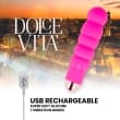 DOLCE VITA – RECHARGEABLE VIBRATOR SIX PINK 7 SPEEDS 4