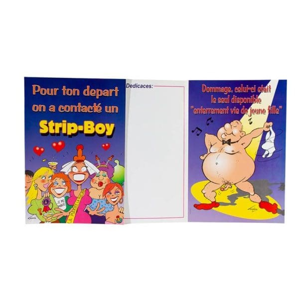 FEMARVI - STRIP BOY GOODBYE CARD /FR
