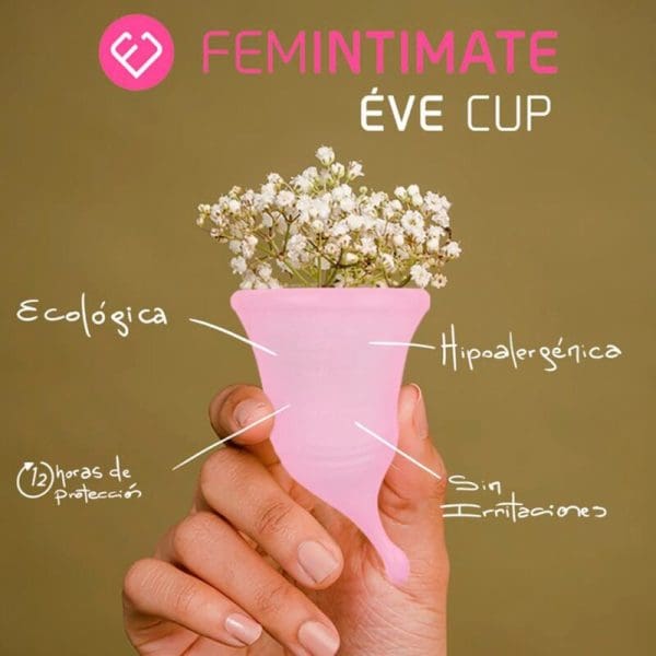 FEMINTIMATE - EVE NEW SILICONE MENSTRUAL CUP SIZE M 2