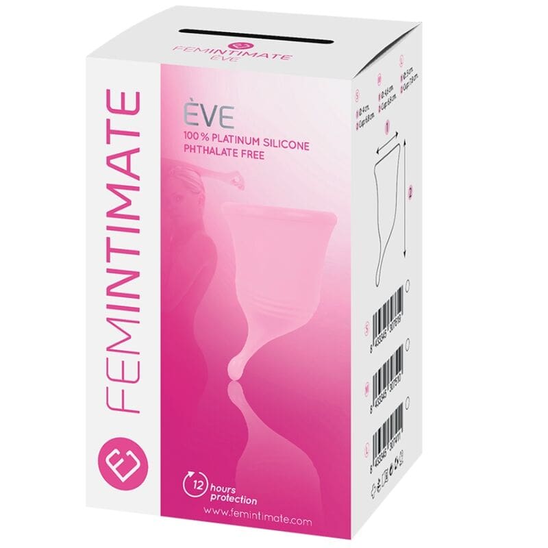 FEMINTIMATE – EVE NEW SILICONE MENSTRUAL CUP SIZE M 3
