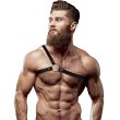 FETISH SUBMISSIVE – ATTITUDE MENS CROSSED SHOULDER ECO LEATHER HARNESS