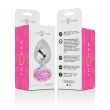 INTENSE – ALUMINUM METAL ANAL PLUG WITH PINK CRYSTAL SIZE M 7