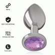 INTENSE – ALUMINUM METAL ANAL PLUG WITH VIOLET CRYSTAL SIZE L