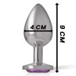 INTENSE – ALUMINUM METAL ANAL PLUG WITH VIOLET CRYSTAL SIZE L 5