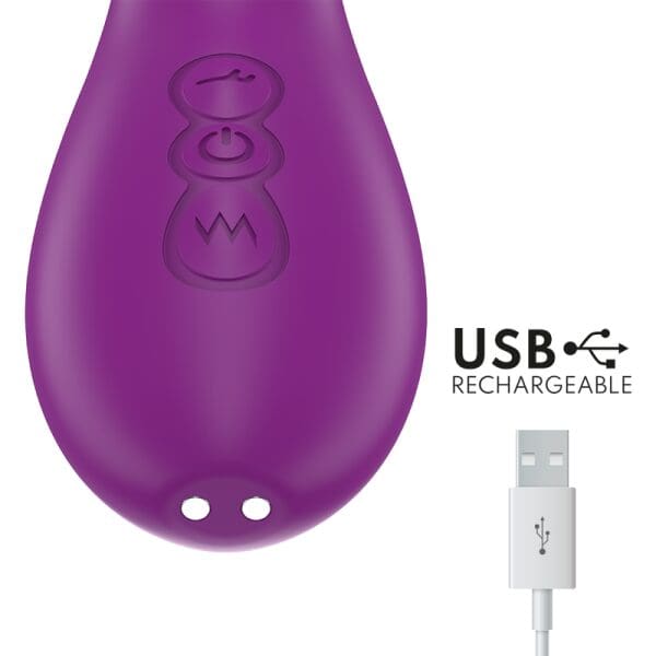 INTENSE - ATENEO RECHARGEABLE MULTIFUNCTION VIBRATOR 7 VIBRATIONS WITH SWINGING MOTION AND SUCKING PURPLE 7