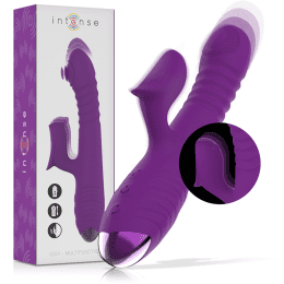 INTENSE - IGGY MULTIFUNCTION RECHARGEABLE VIBRATOR UP & DOWN WITH CLITORAL STIMULATOR PURPLE 2
