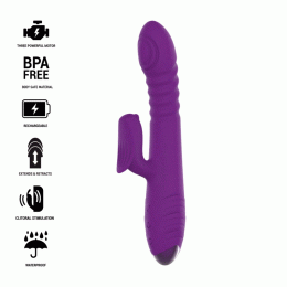 INTENSE - IGGY MULTIFUNCTION RECHARGEABLE VIBRATOR UP & DOWN WITH CLITORAL STIMULATOR PURPLE