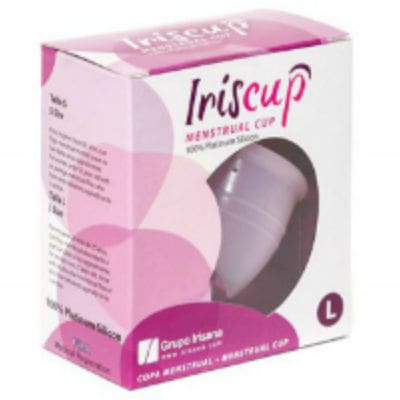 IRISCUP - LARGE PINK MONTH CUP + FREE STERILIZER BAG 2