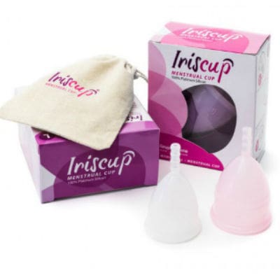 IRISCUP - LARGE PINK MONTH CUP + FREE STERILIZER BAG 3