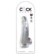 KING COCK – CLEAR DILDO WITH TESTICLES 15.2 CM TRANSPARENT 2