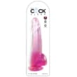 KING COCK – CLEAR DILDO WITH TESTICLES 19 CM PINK 2