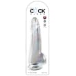 KING COCK – CLEAR DILDO WITH TESTICLES 19 CM TRANSPARENT 2