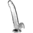 KING COCK – CLEAR DILDO WITH TESTICLES 20.3 CM TRANSPARENT