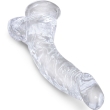 KING COCK – CLEAR REALISTIC CURVED PENIS WITH BALLS 16.5 CM TRANSPARENT 2