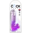 KING COCK – CLEAR REALISTIC PENIS WITH BALLS 13.5 CM PURPLE 2