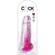 KING COCK – CLEAR REALISTIC PENIS WITH BALLS 16.5 CM PINK 2